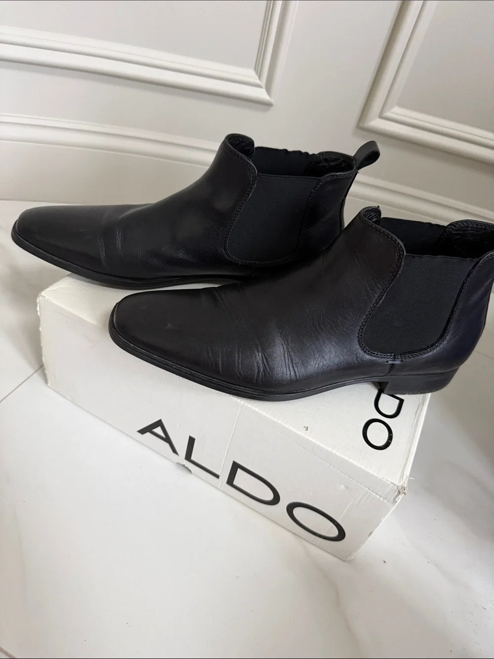 Aldo Sheth 97 Black Leather Chukka Boots
